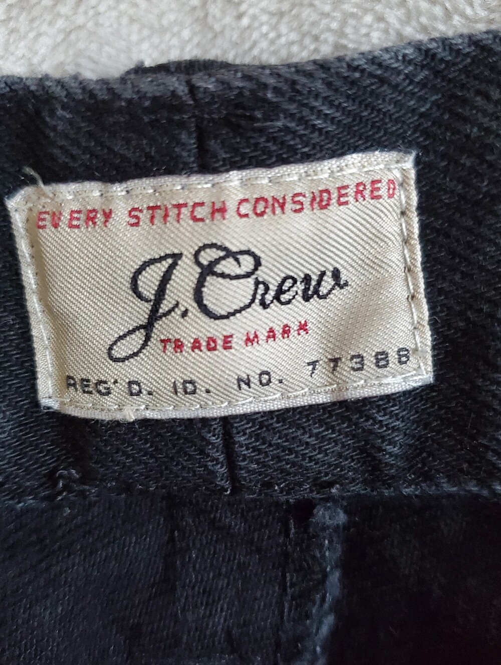 J.Crew Jeans Mens 34x36 Black Classic Straight Leg Dark Wash Denim 100% Cotton - Picture 10 of 15